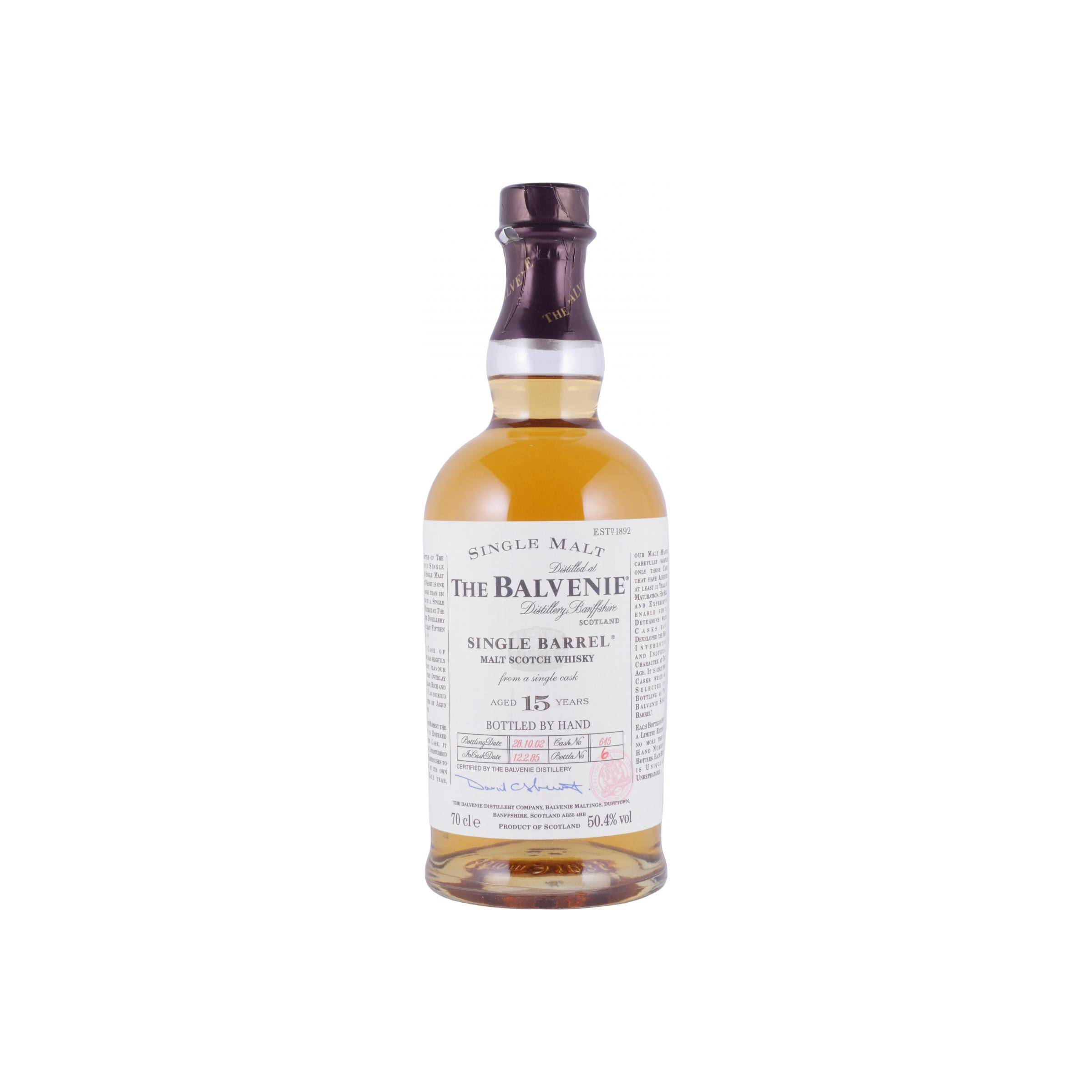 The Balvenie Single Cask 1978 15 Years Single Malt Whisky