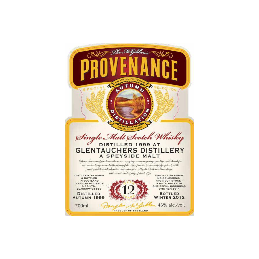 Glentauchers McGibbon's Provenance 1999 12 Years Single Malt Whisky 2