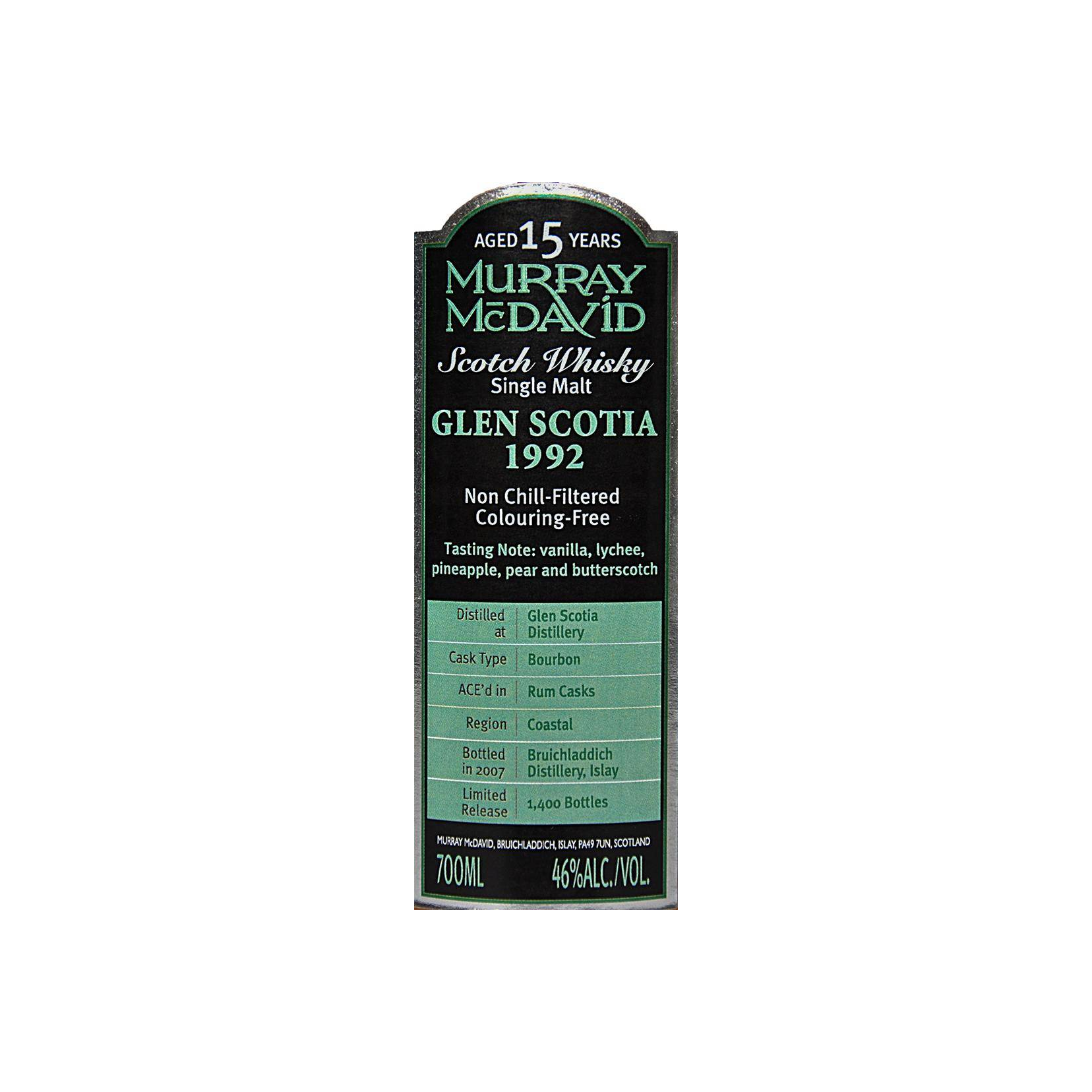 Glen Scotia 1992 15 Years Single Malt Whisky 2