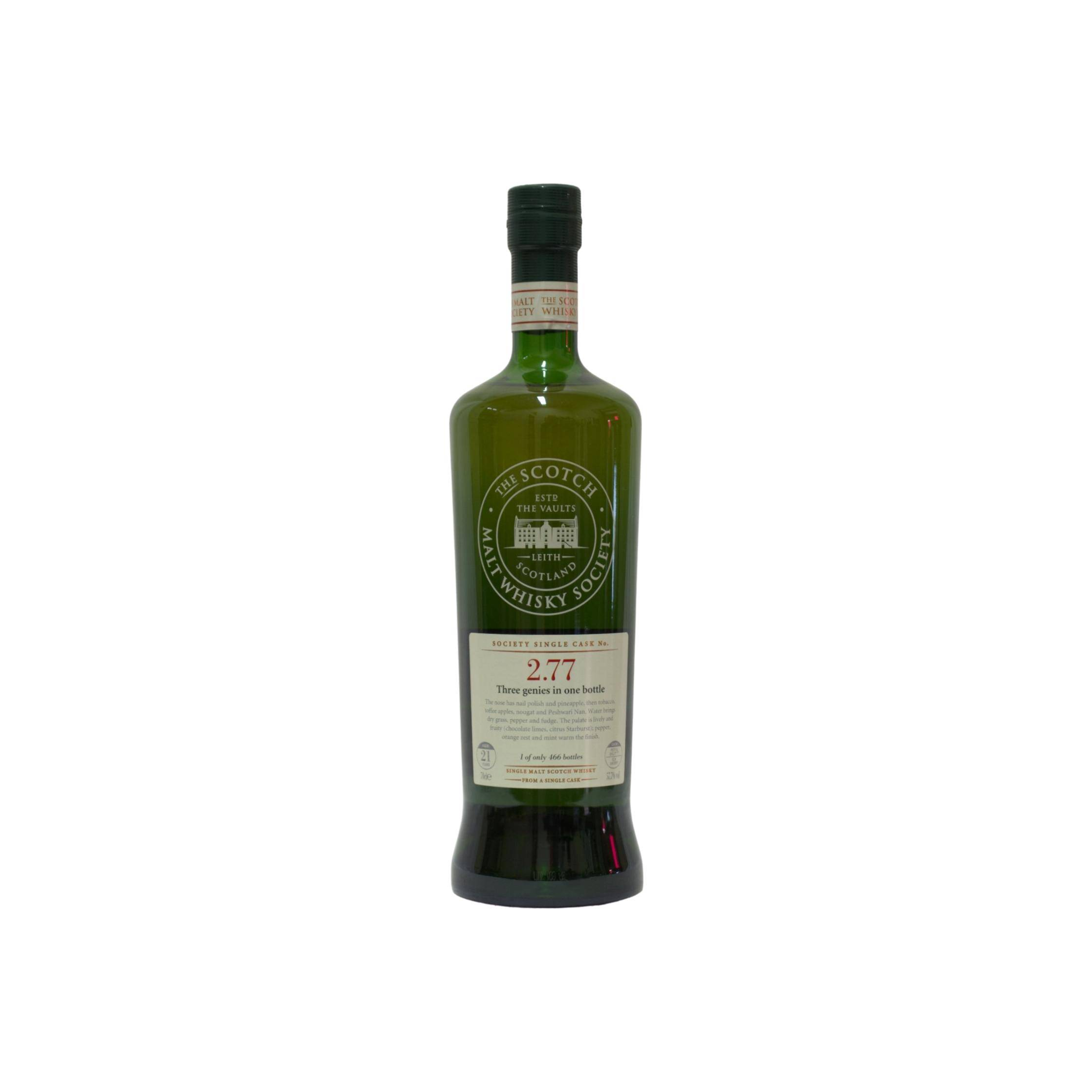 The Scotch Malt Whisky Society 1988 21 Years Single Malt Whisky