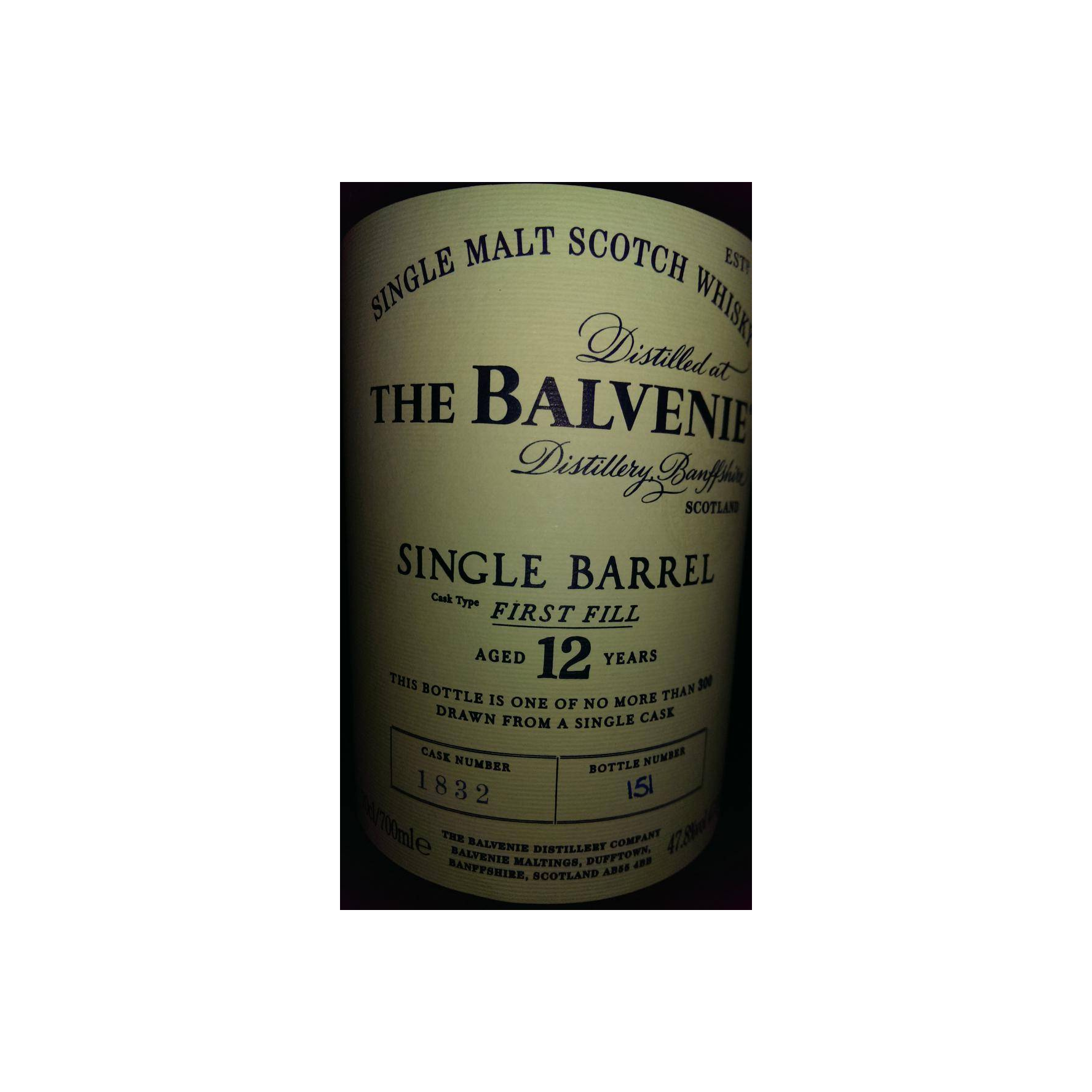 The Balvenie Single Cask 12 Years Single Malt Whisky