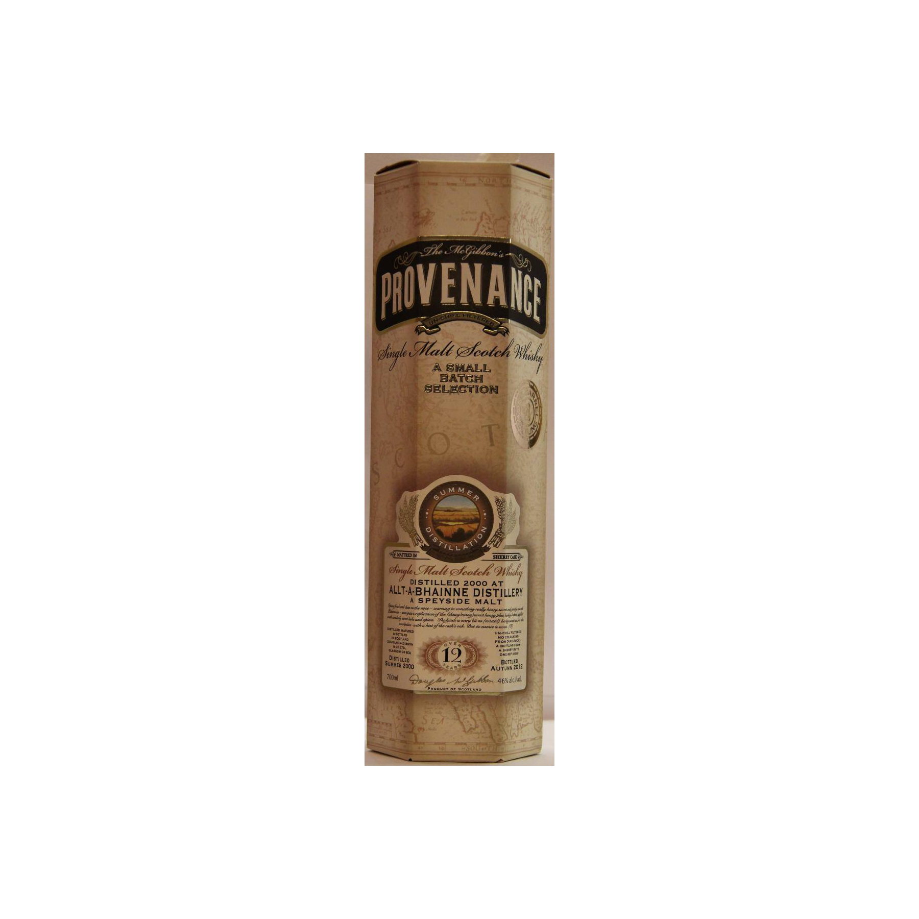 Allt-A-Bhainne McGibbon's Provenance 2000 12 Years Single Malt Whisky 2