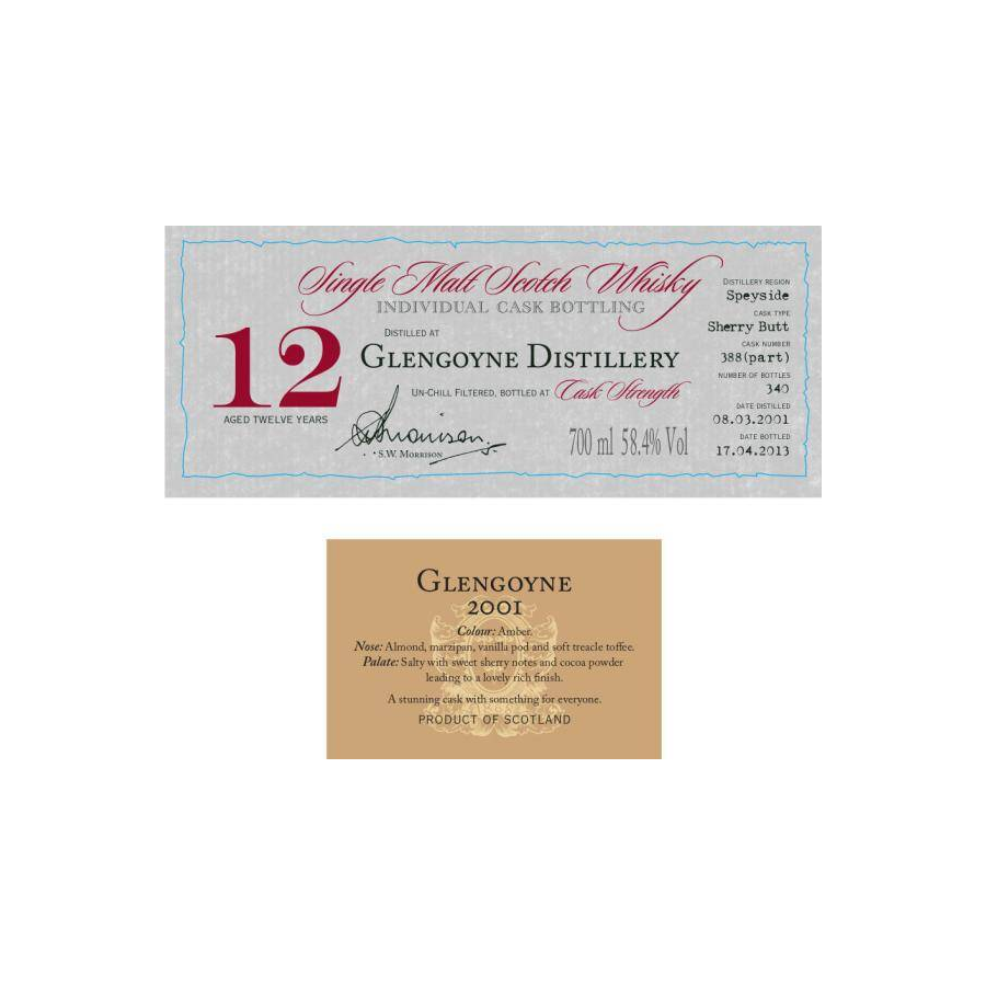 Glengoyne Individual Cask Bottling 2001 12 Years Single Malt Whisky 2