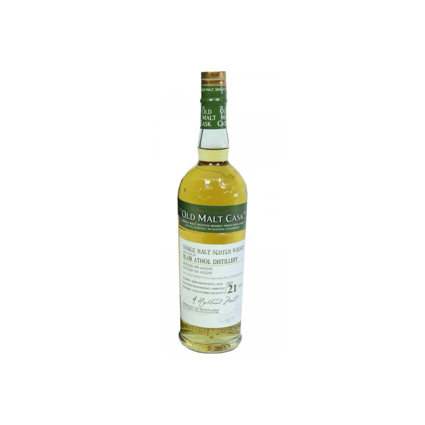 Blair Athol Old Malt Cask 1990 21 Years Single Malt Whisky