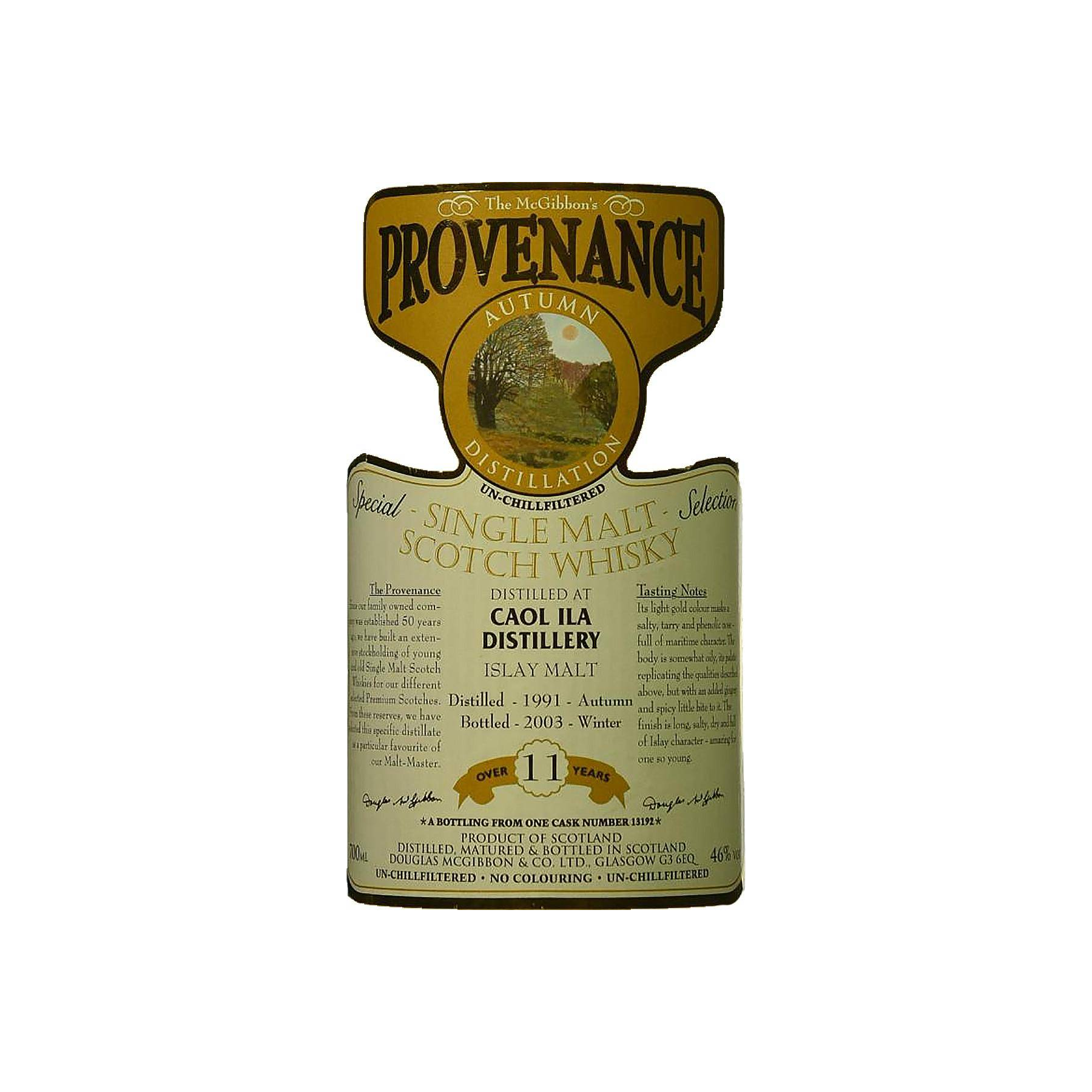 Caol Ila McGibbon's Provenance 1991 11 Years Single Malt Whisky 2