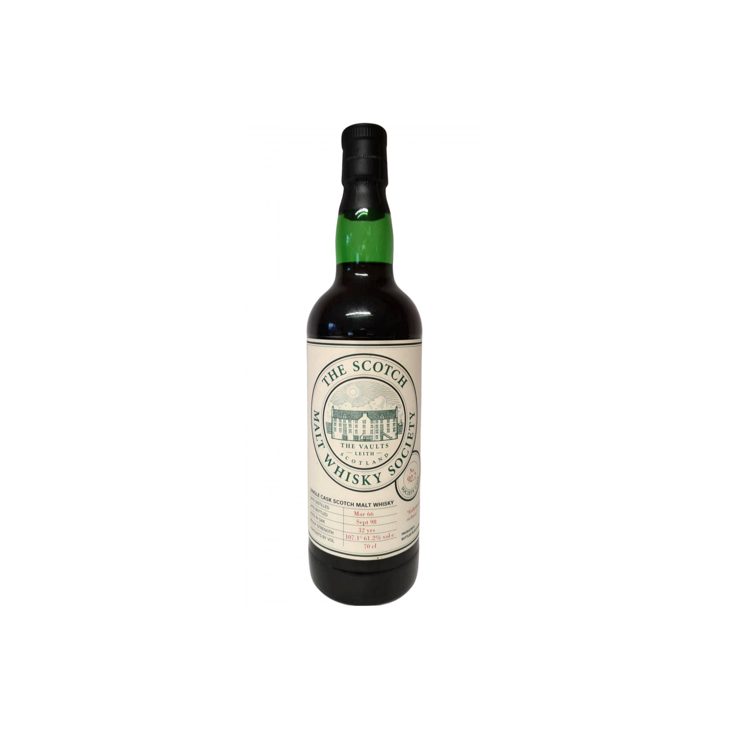 The Scotch Malt Whisky Society 1966 32 Years Single Malt Whisky