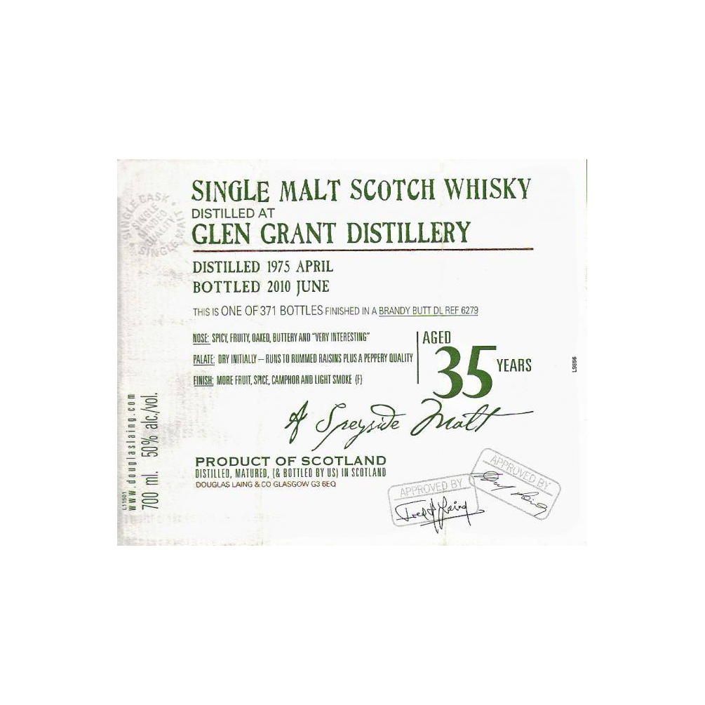 Glen Grant Old Malt Cask 1975 35 Years Single Malt Whisky 2