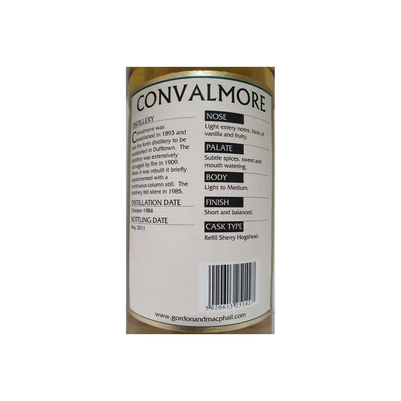 Convalmore Connoisseurs Choice 1984 26 Years Single Malt Whisky 2