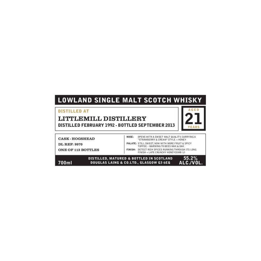 Littlemill 1992 21 Years Single Malt Whisky 2
