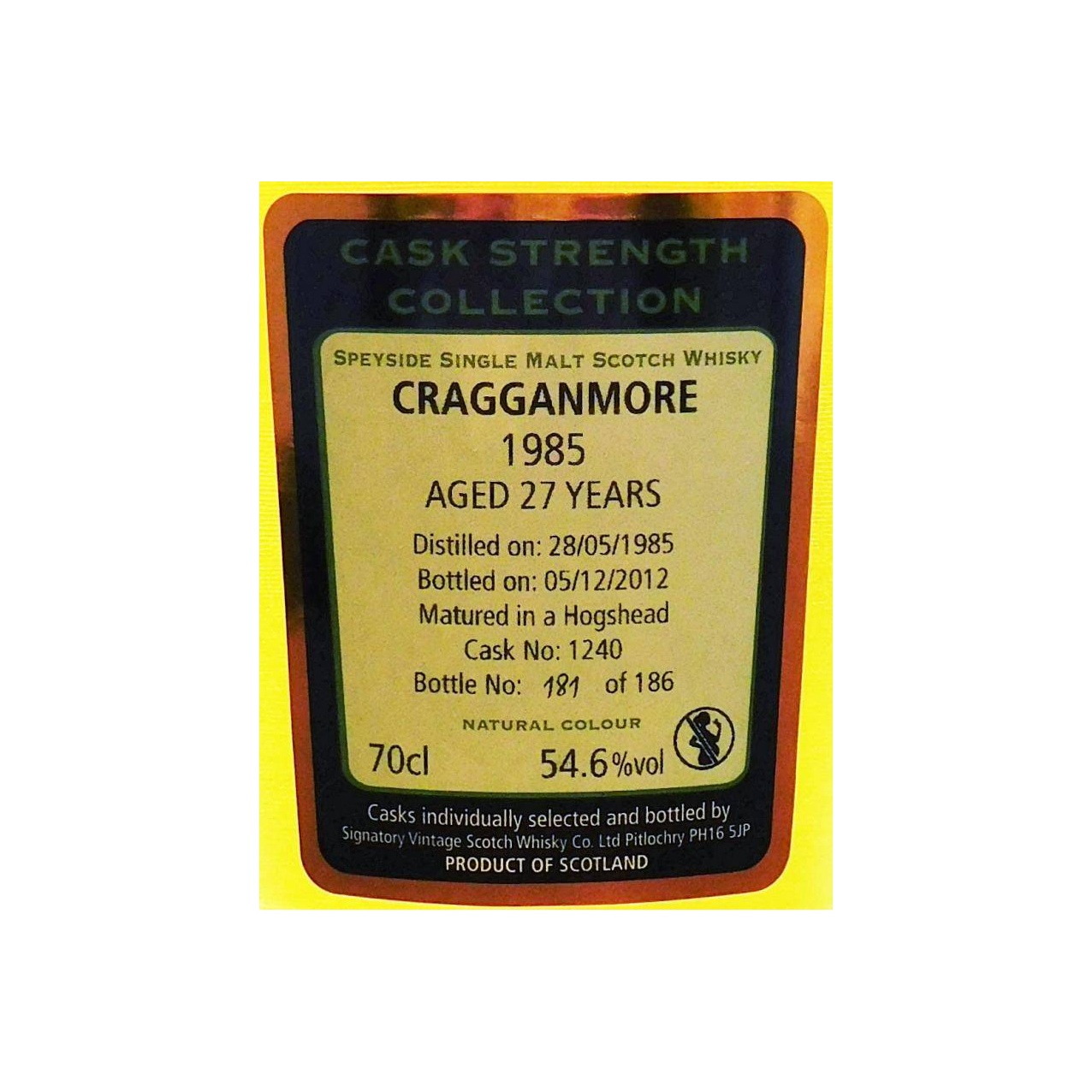 Cragganmore Cask Strength Collection 1985 27 Years Single Malt Whisky 2