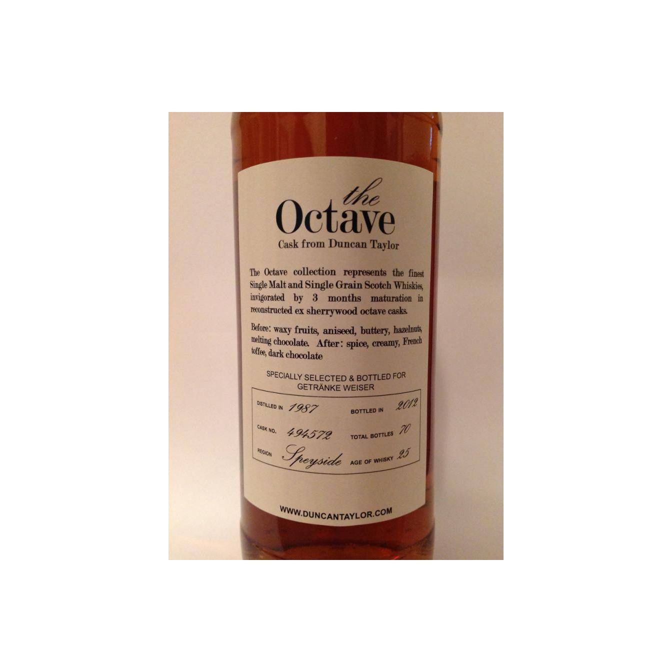 The Glenrothes The Octave 1987 25 Years Single Malt Whisky 3