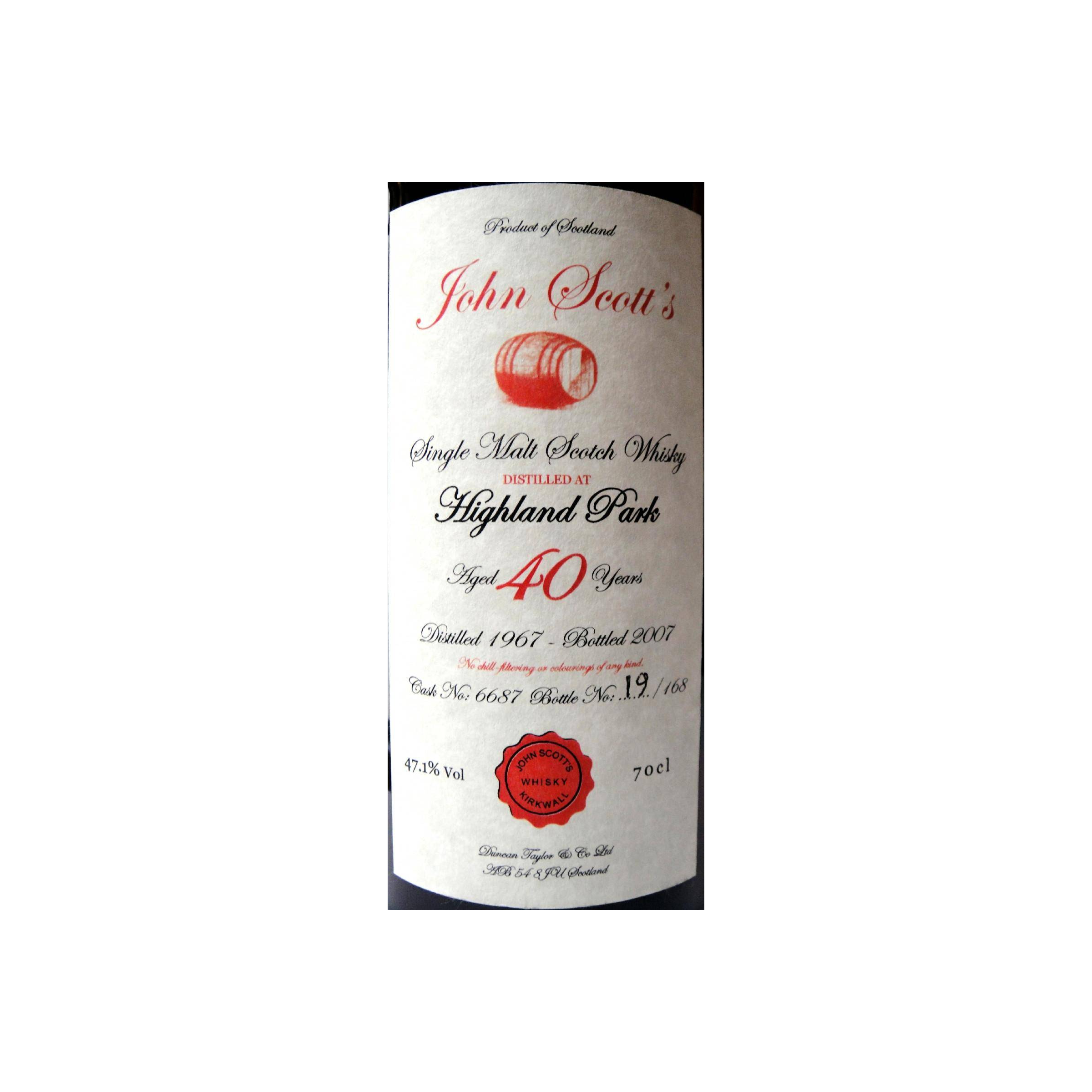 Highland Park 1967 40 Years Single Malt Whisky 3
