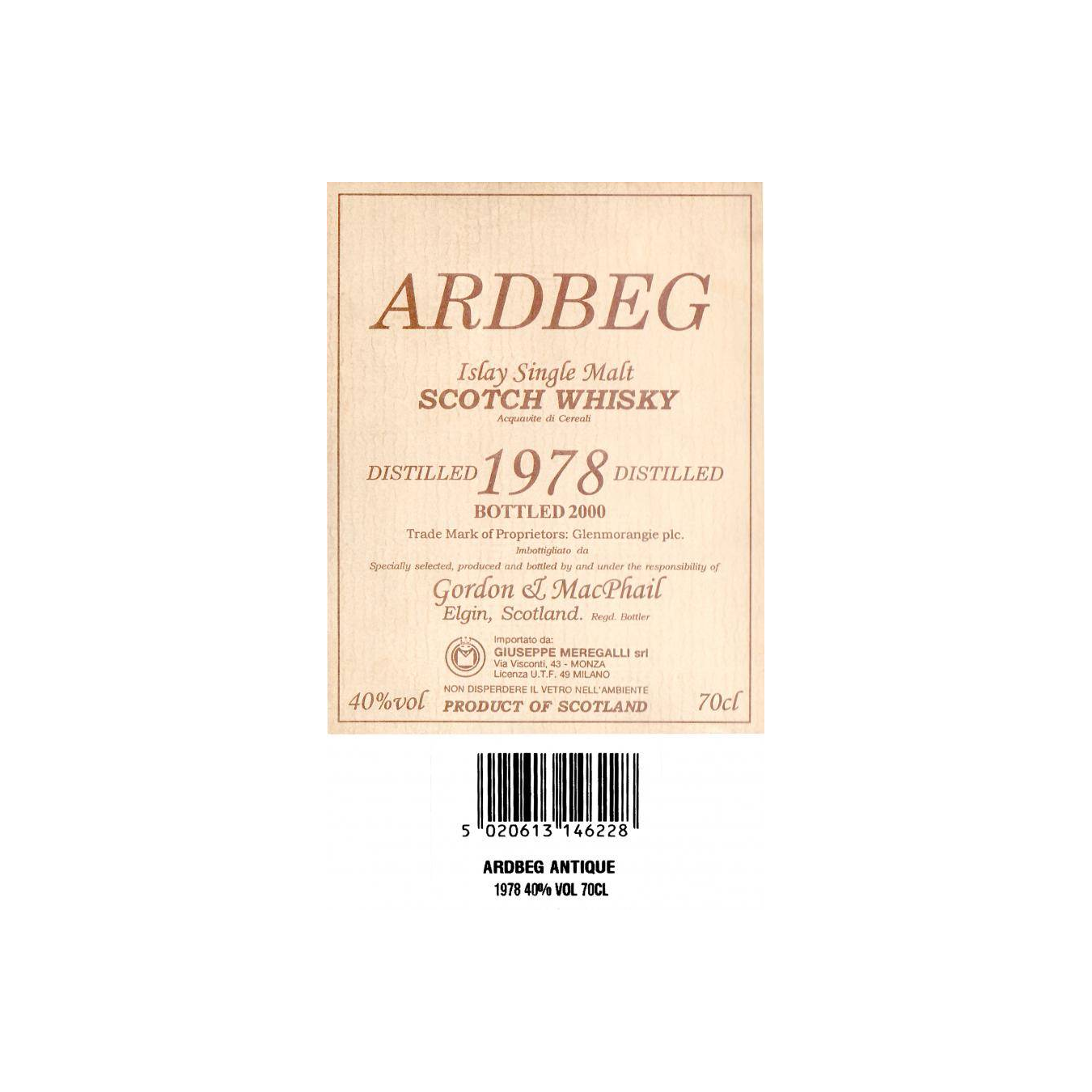 Ardbeg 1978 22 Years Single Malt Whisky 3