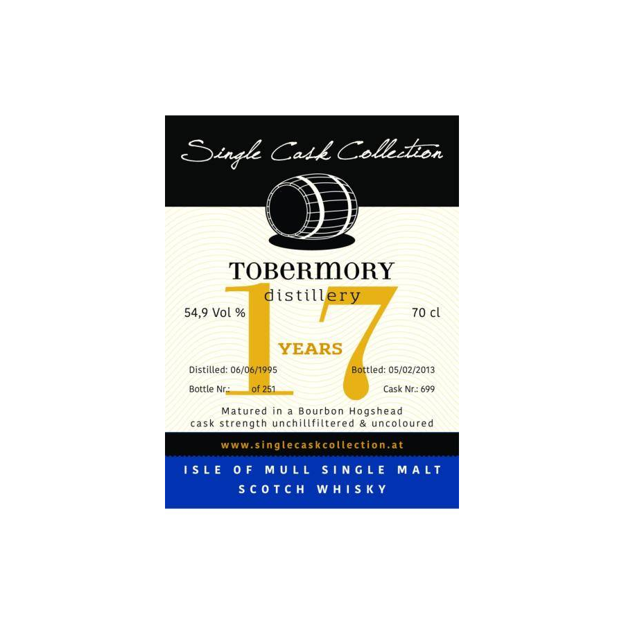 Tobermory 1995 17 Years Single Malt Whisky
