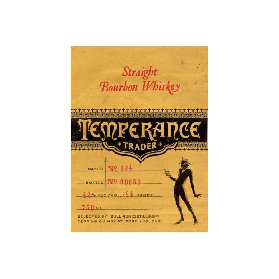 Temperance Trader Straight Bourbon Whiskey