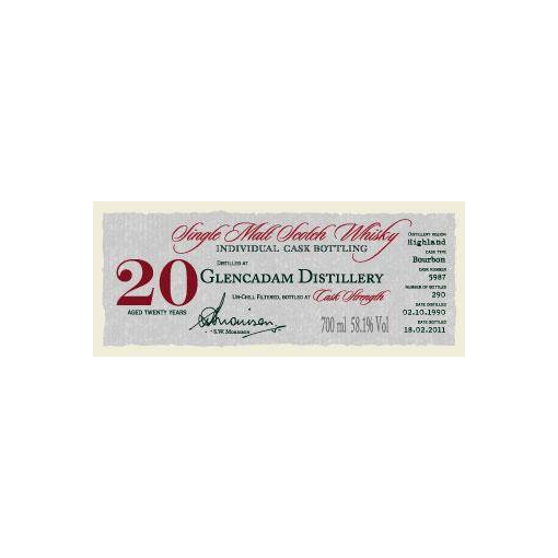 Glencadam Individual Cask Bottling 1990 20 Years Single Malt Whisky 2