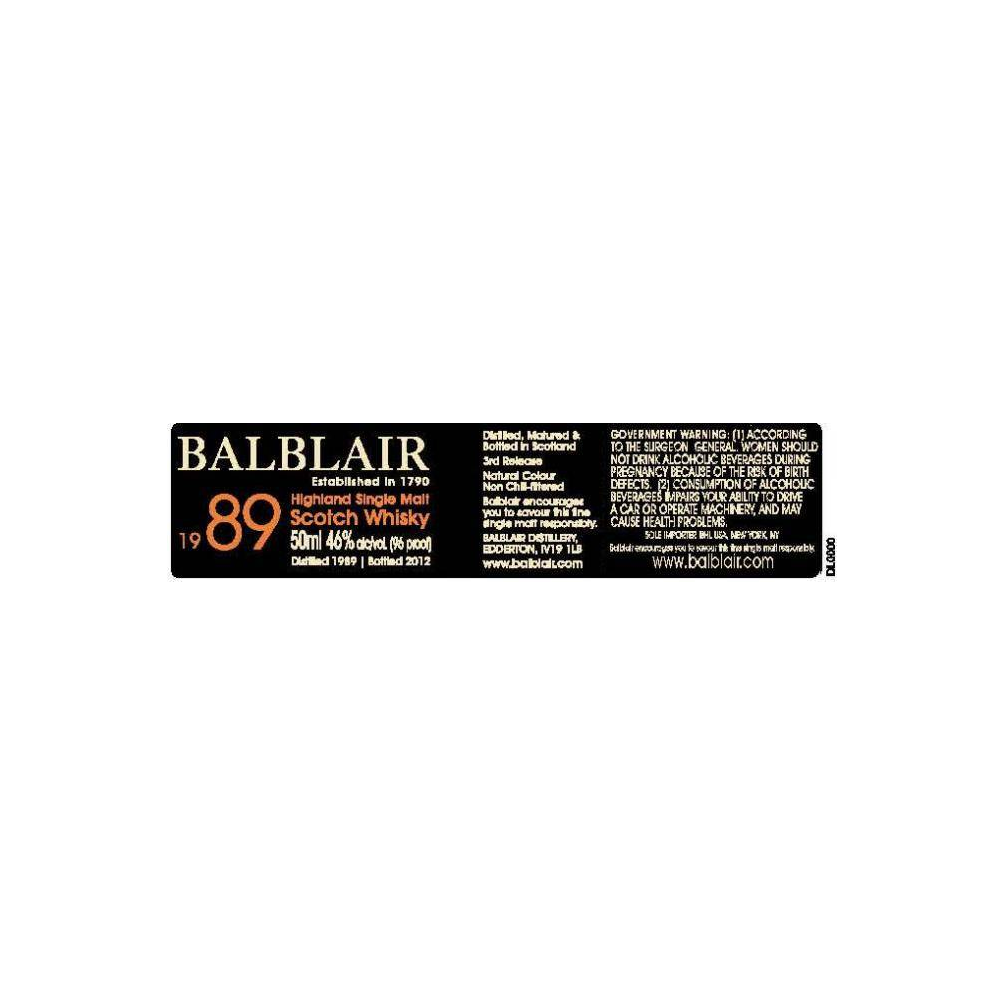 Balblair 1989 23 Years Single Malt Whisky 2