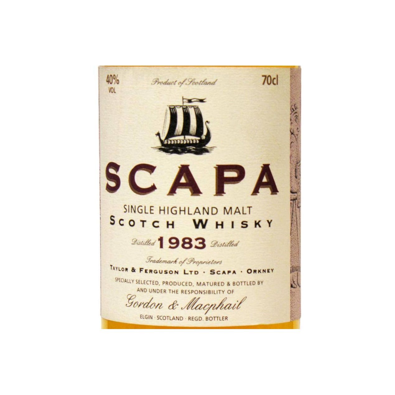 Scapa Licensed Bottling 1983 11 Years Single Malt Whisky 2