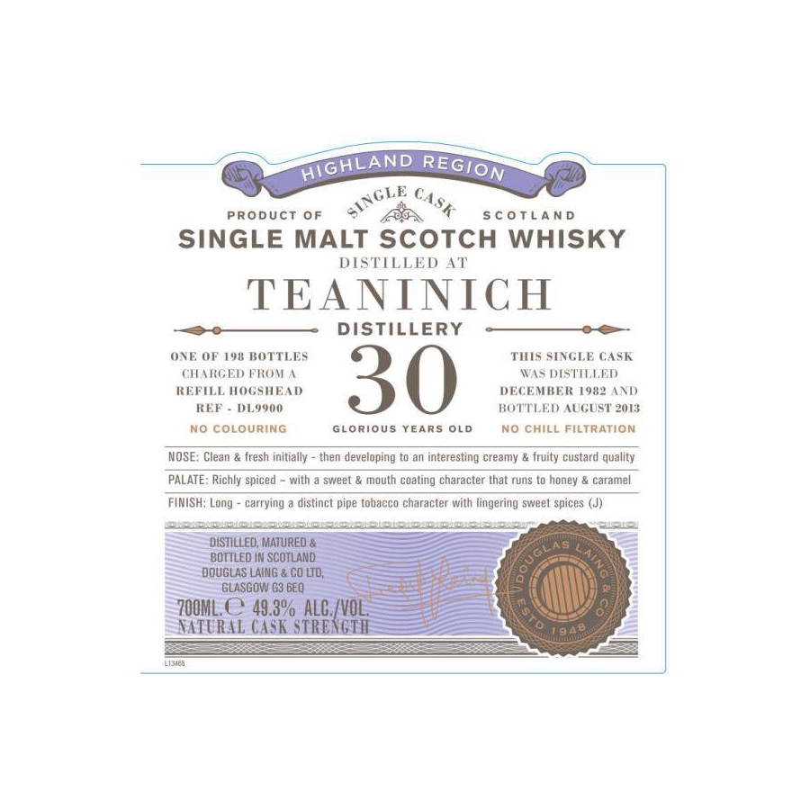 Teaninich Old Particular 1982 30 Years Single Malt Whisky