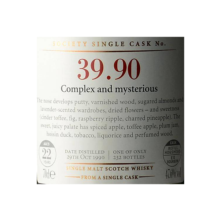 The Scotch Malt Whisky Society 1990 22 Years Single Malt Whisky 2