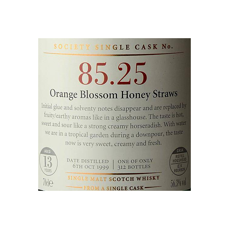 The Scotch Malt Whisky Society 1999 13 Years Single Malt Whisky