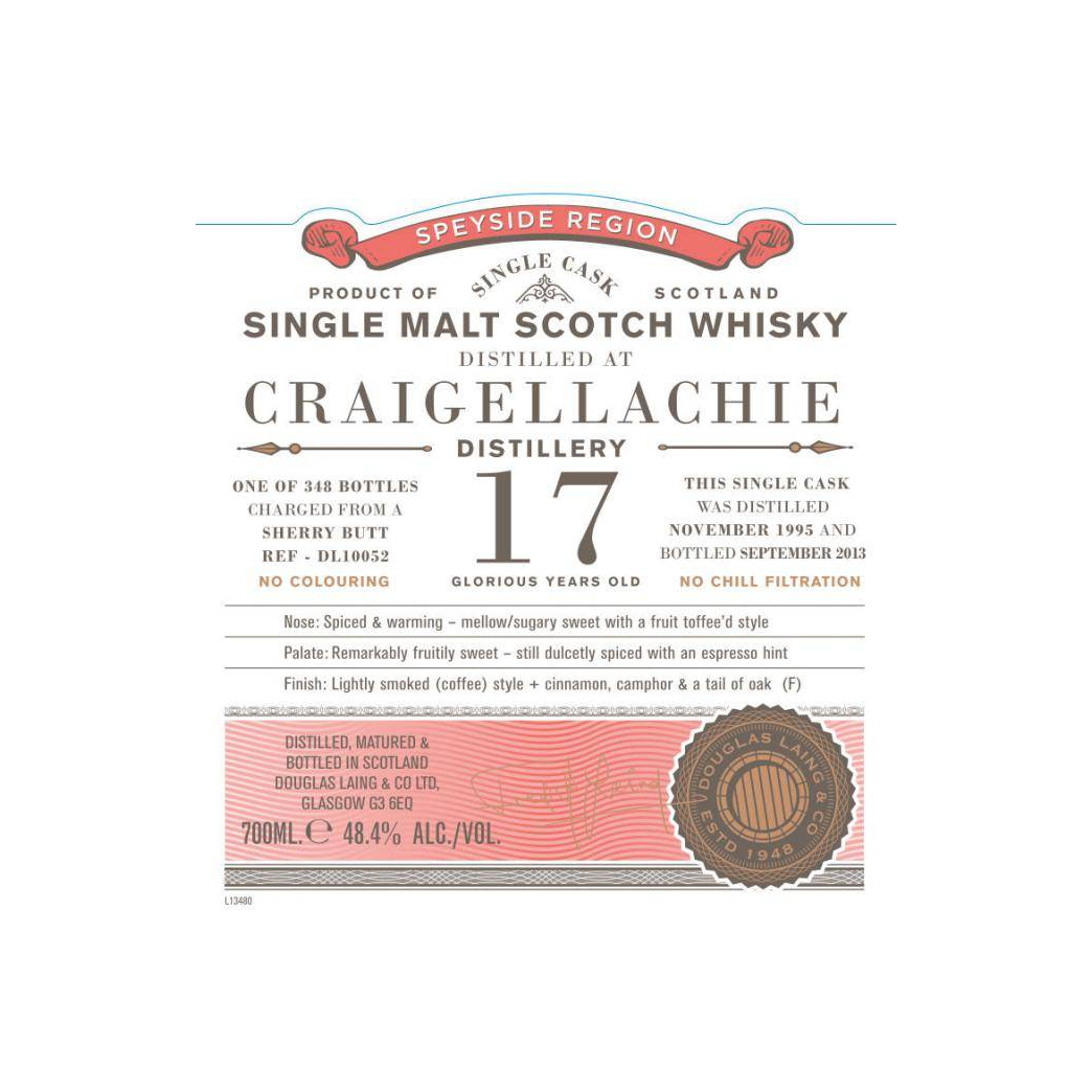 Craigellachie Old Particular 1995 17 Years Single Malt Whisky 2