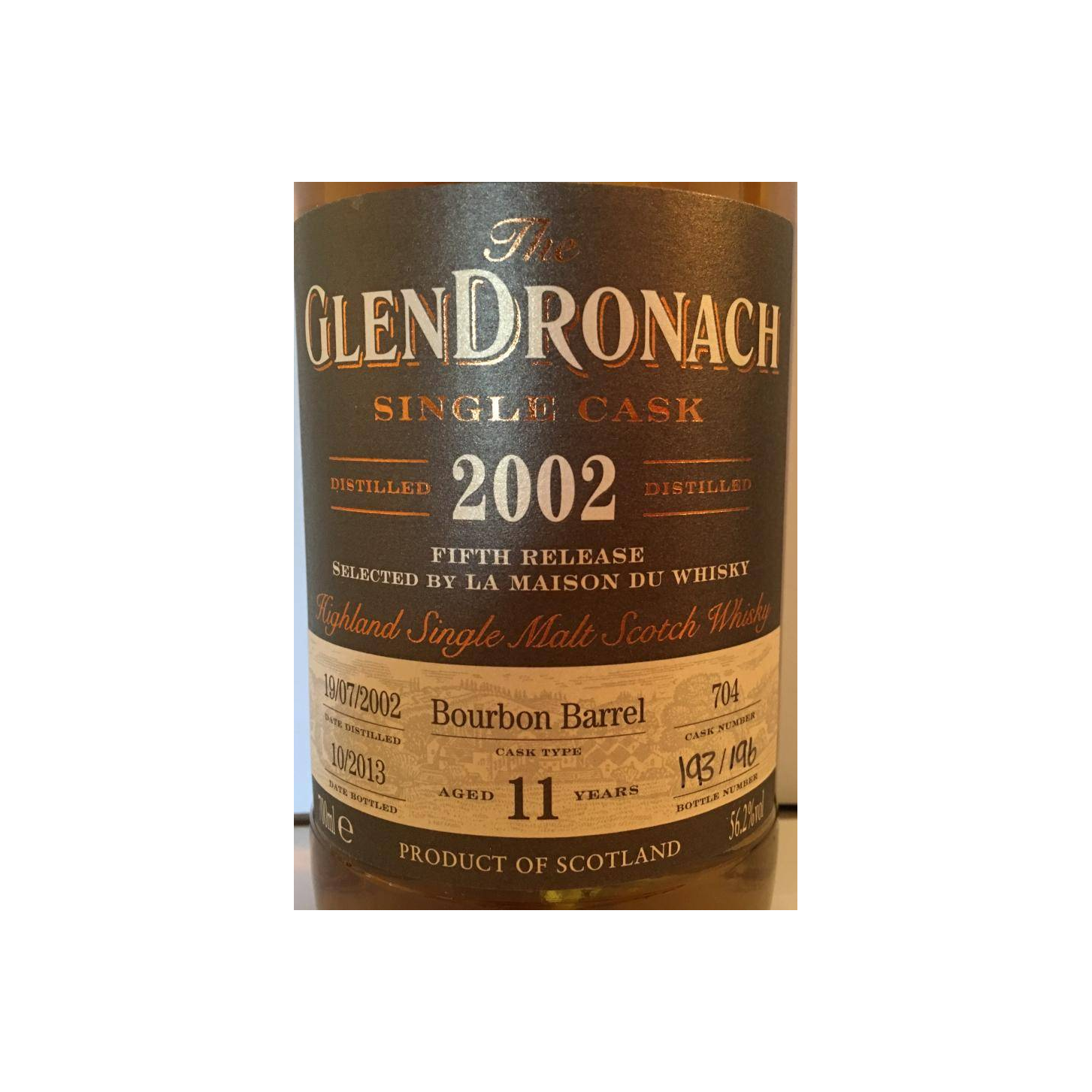 GlenDronach Single Cask 2002 11 Years Single Malt Whisky 2