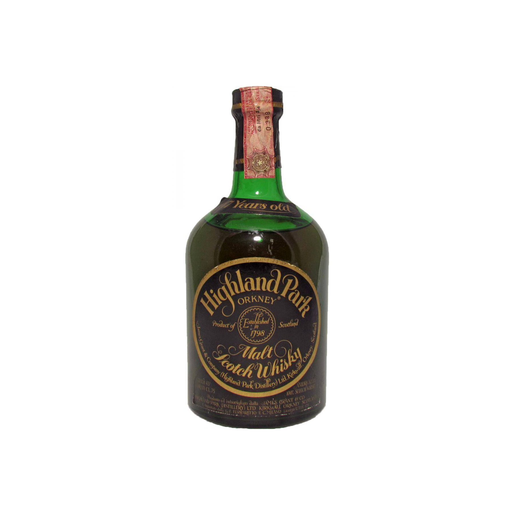 Highland Park 1958 17 Years Single Malt Whisky