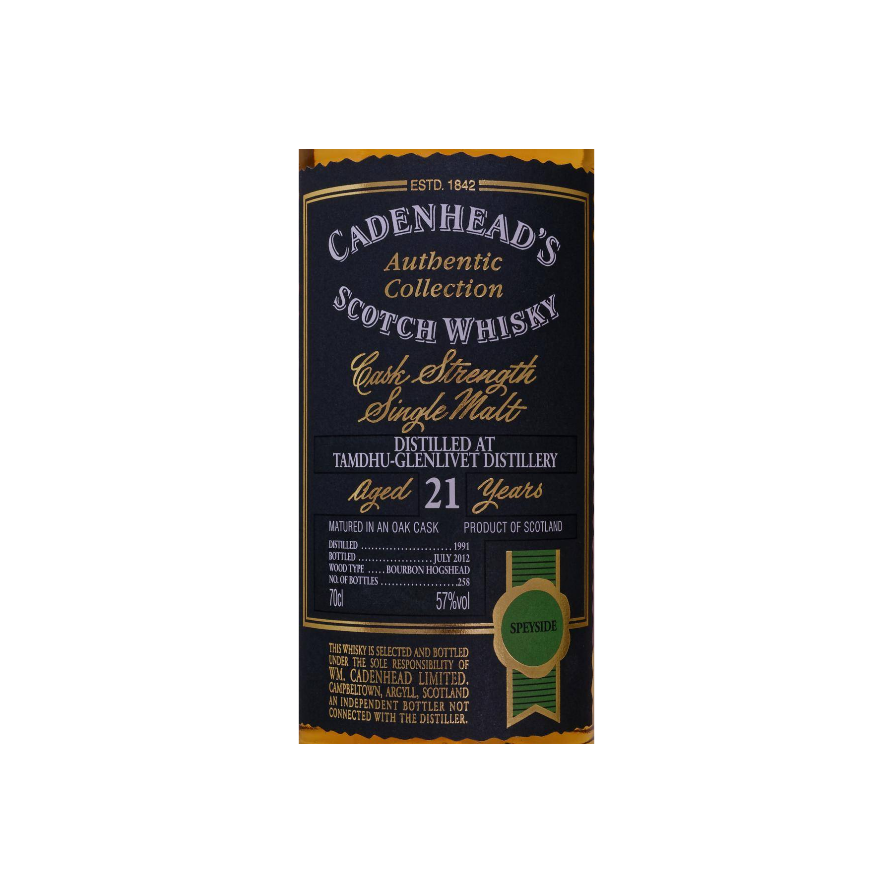 Tamdhu Authentic Collection 1991 21 Years Single Malt Whisky 2