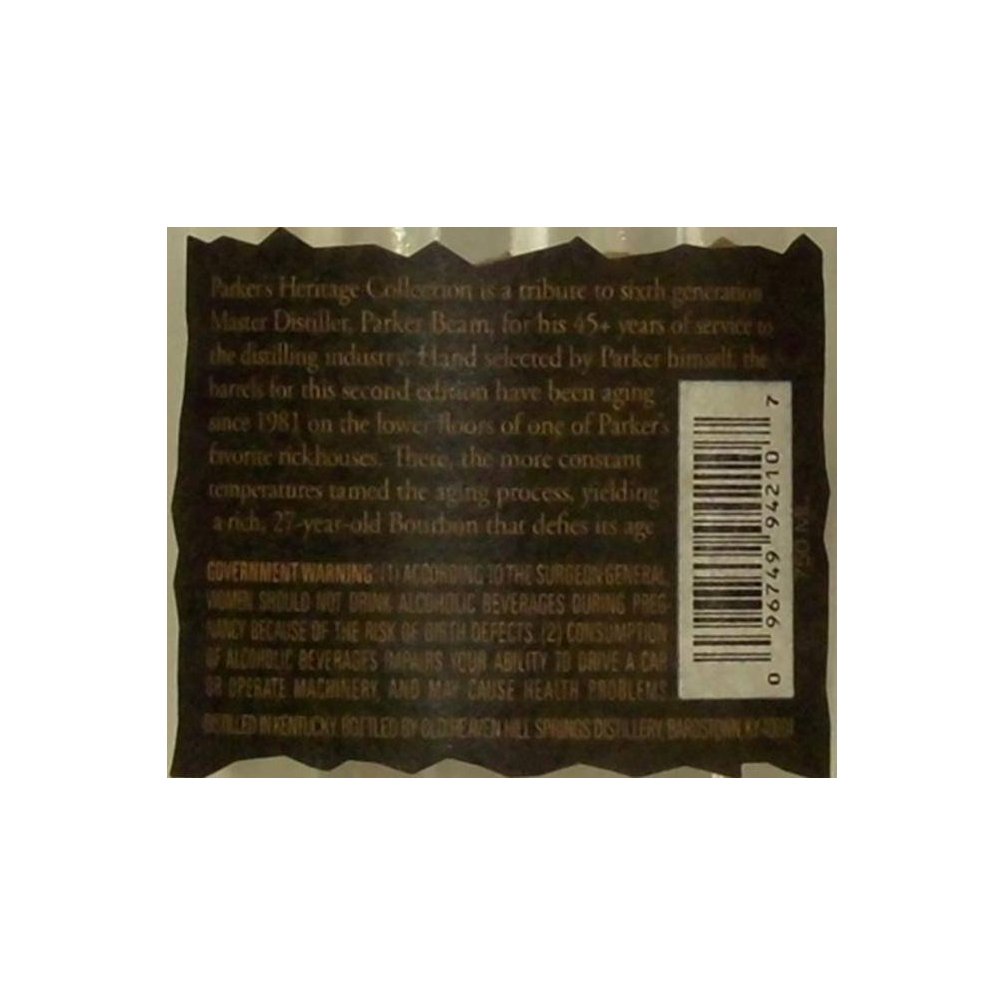 Parkers 1981 27 Years Bourbon Whisky 2