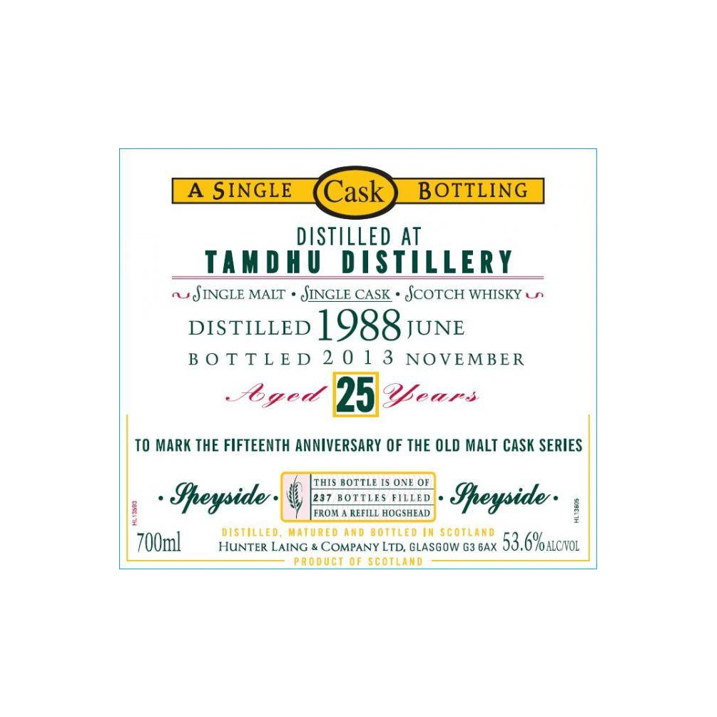 Tamdhu 1988 25 Years Single Malt Whisky