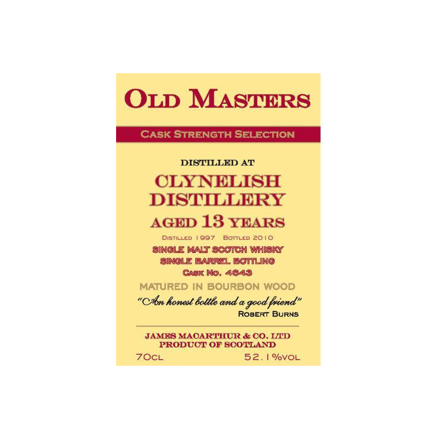 Clynelish 1997 13 Years Single Malt Whisky