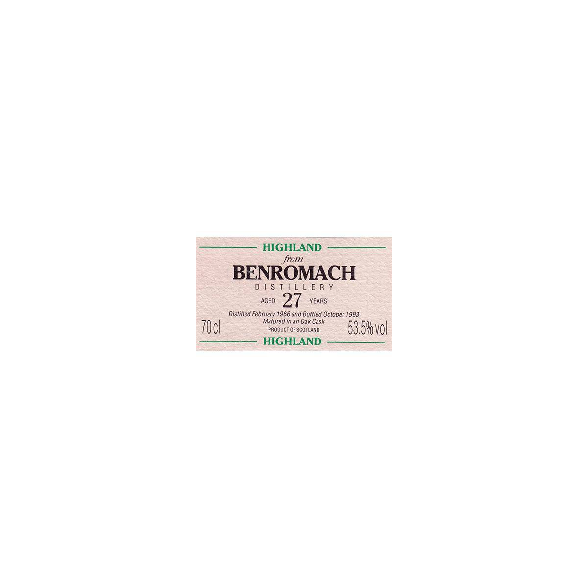 Benromach Authentic Collection 1966 27 Years Single Malt Whisky 2