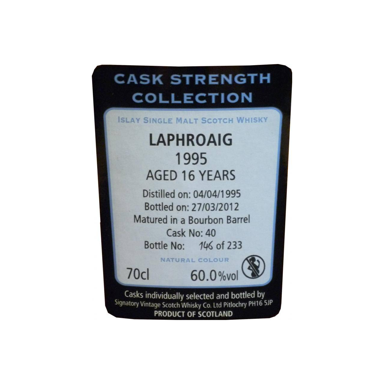 Laphroaig Cask Strength Collection 1995 16 Years Single Malt Whisky 3
