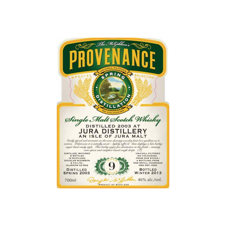 Jura McGibbon's Provenance 2003 9 Years Single Malt Whisky