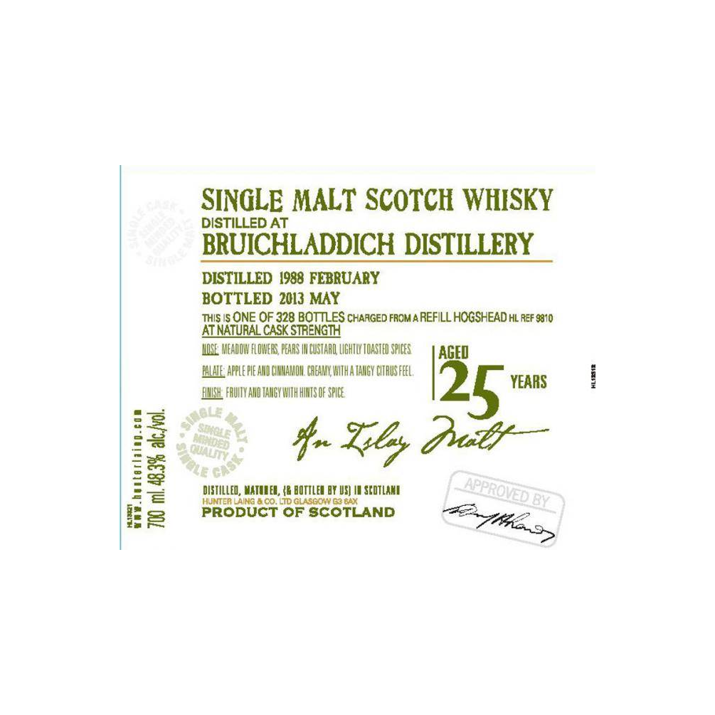 Bruichladdich Old Malt Cask 1988 25 Years Single Malt Whisky 3