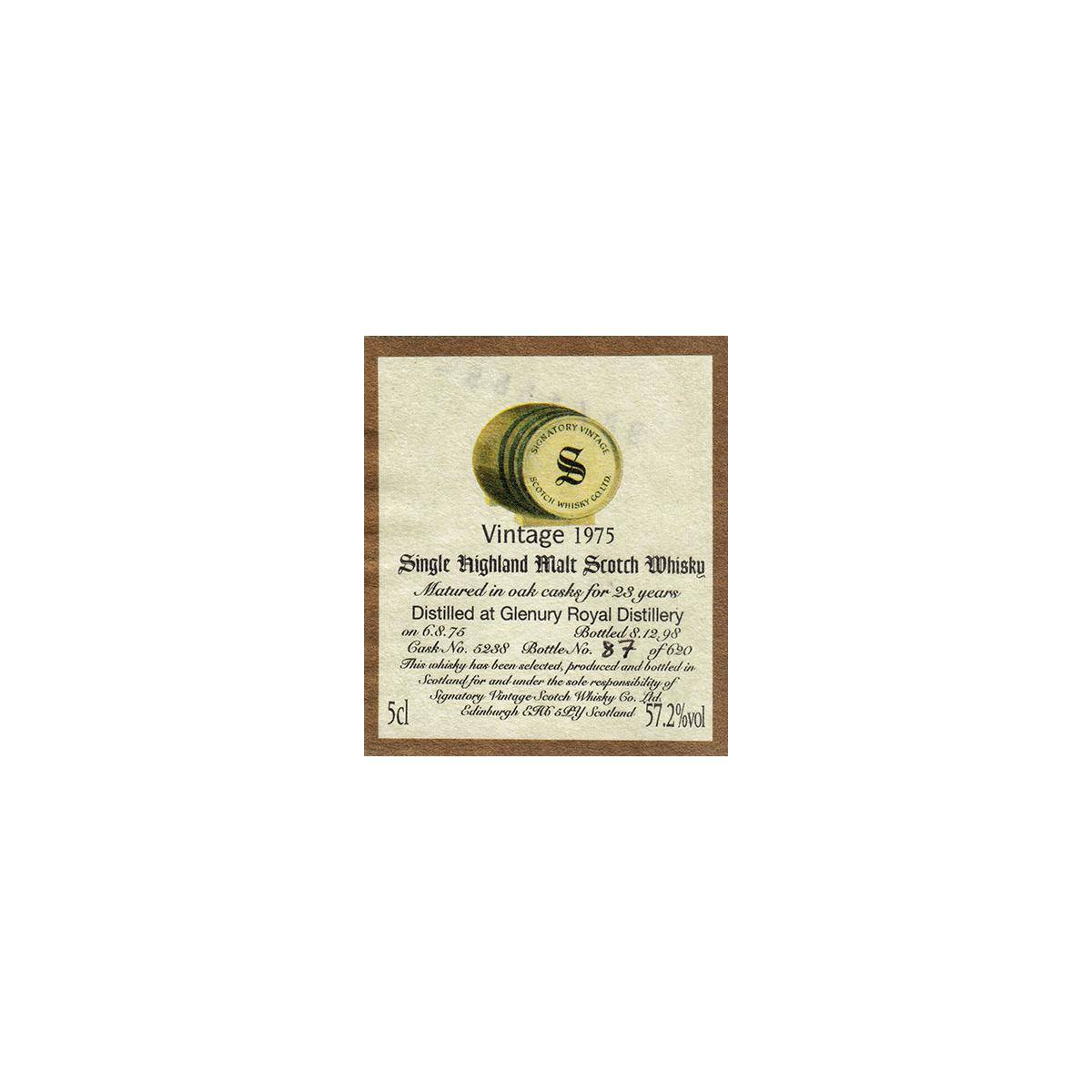 Glenury Royal 1975 23 Years Single Malt Whisky 3