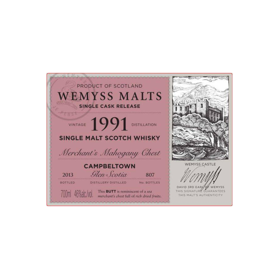 Glen Scotia 1991 22 Years Single Malt Whisky