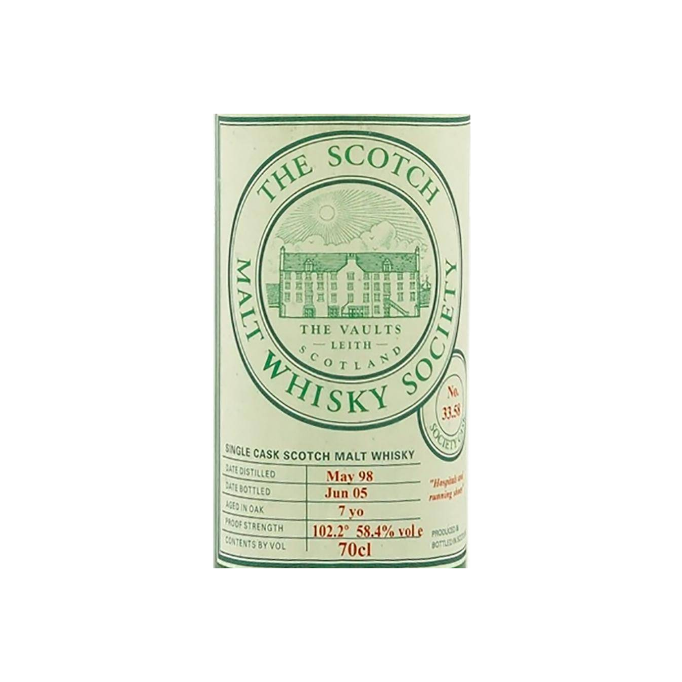The Scotch Malt Whisky Society 1998 7 Years Single Malt Whisky 2