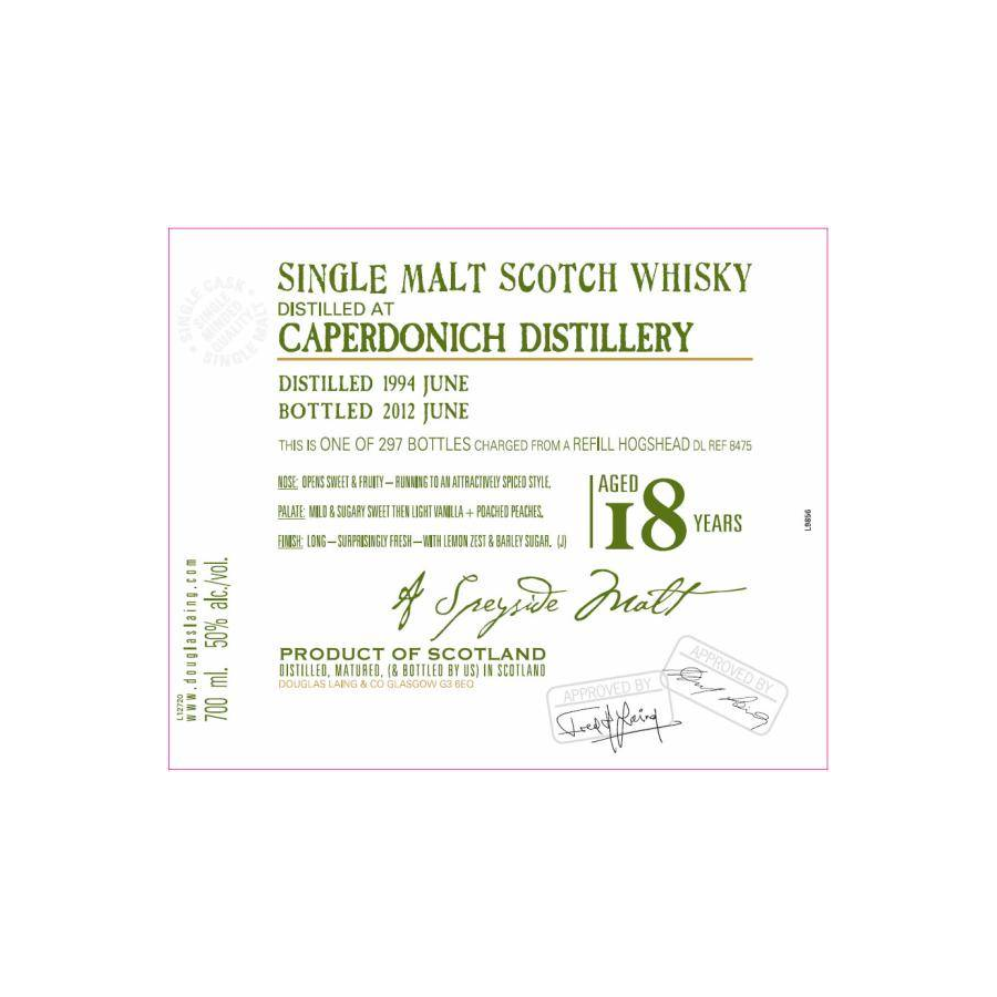 Caperdonich Old Malt Cask 1994 18 Years Single Malt Whisky 2