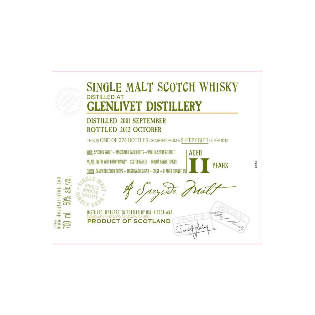 The Glenlivet Old Malt Cask 2001 11 Years Single Malt Whisky 2