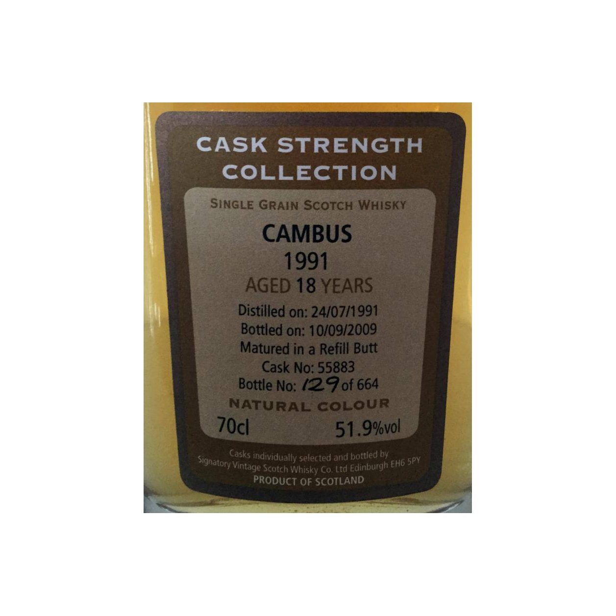 Cambus Cask Strength Collection 1991 18 Years Single Grain Whisky 2