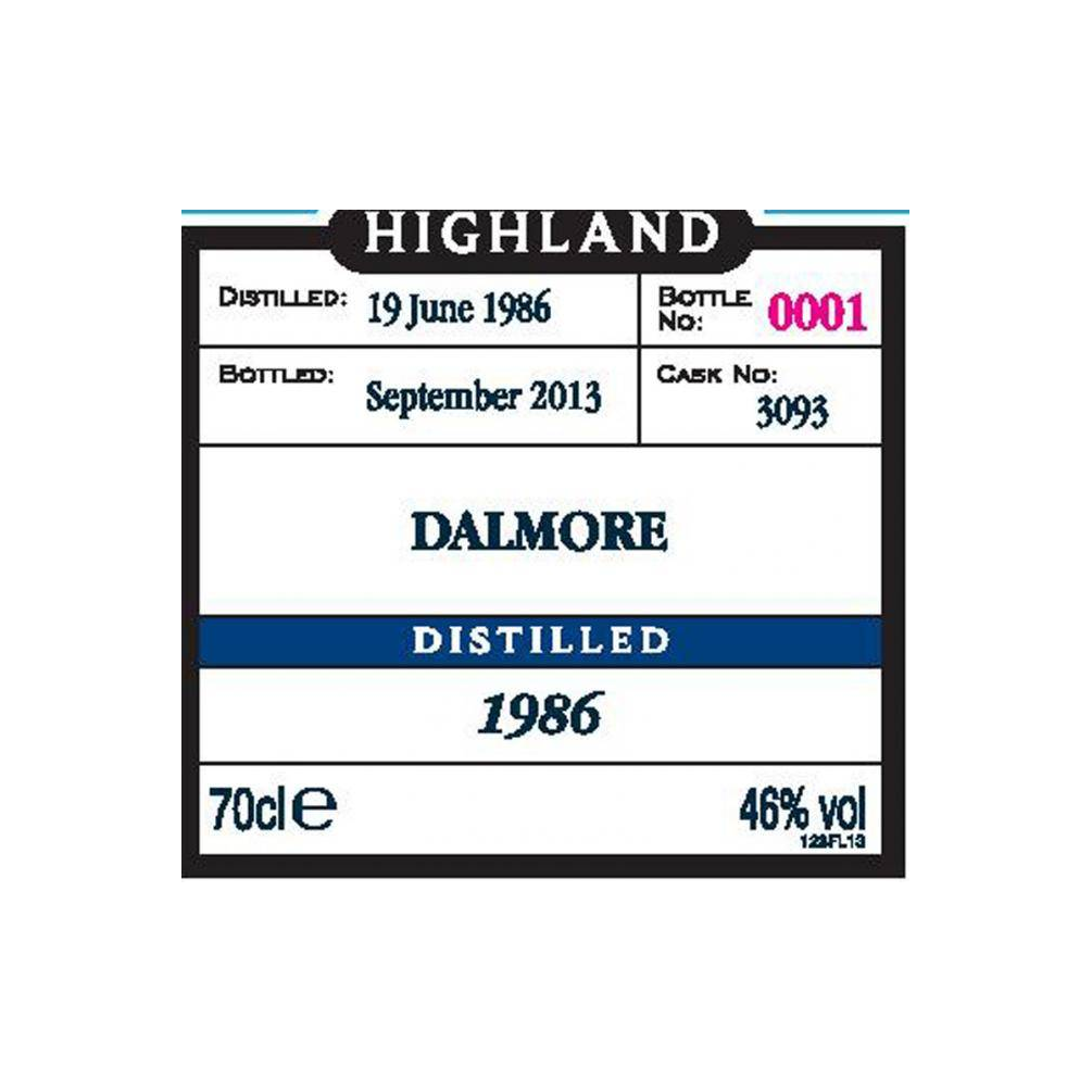 The Dalmore 1986 27 Years Single Malt Whisky
