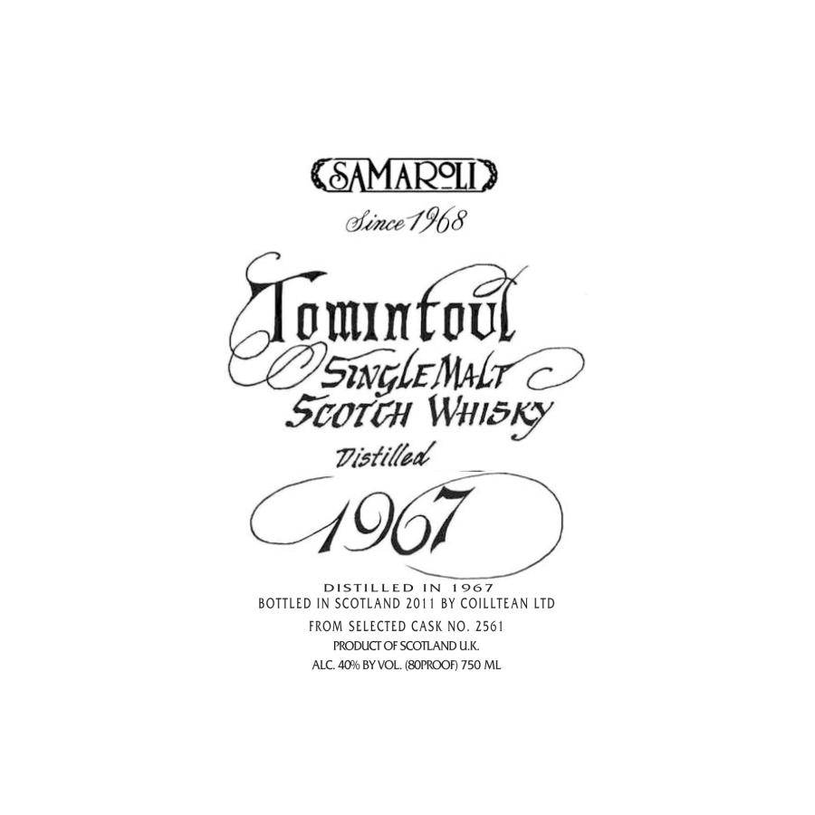 Tomintoul 1967 44 Years Single Malt Whisky