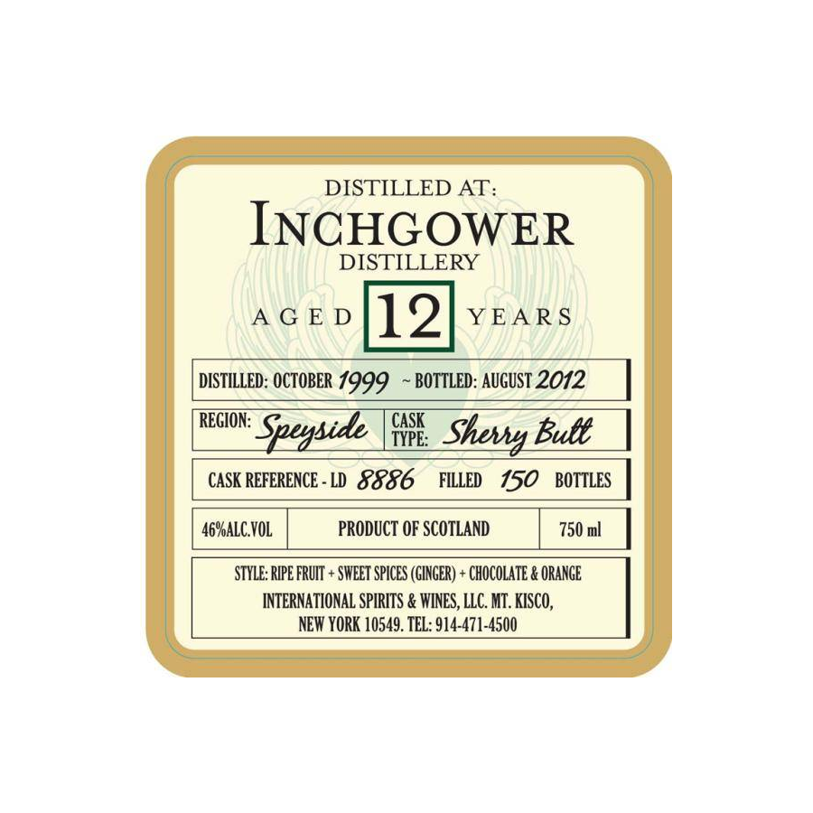 Inchgower 1999 12 Years Single Malt Whisky