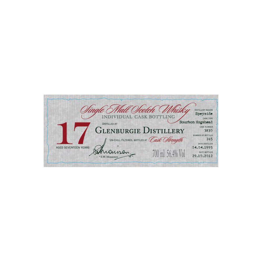 Glenburgie Individual Cask Bottling 1995 17 Years Single Malt Whisky