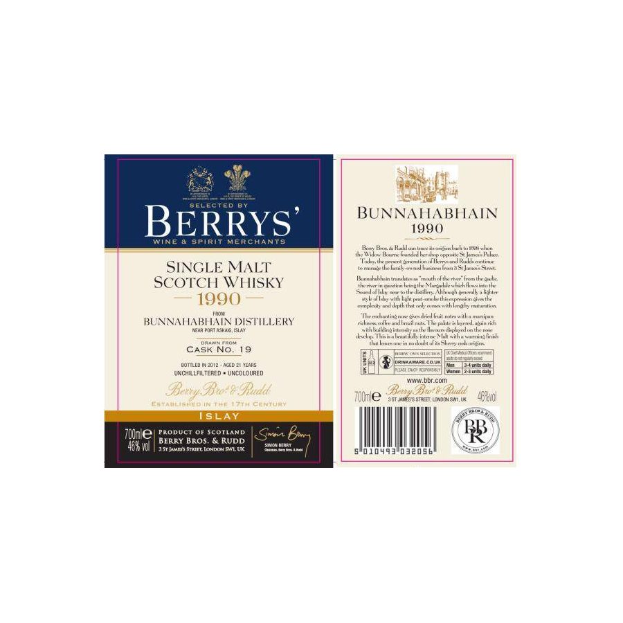 Bunnahabhain 1990 21 Years Single Malt Whisky 2