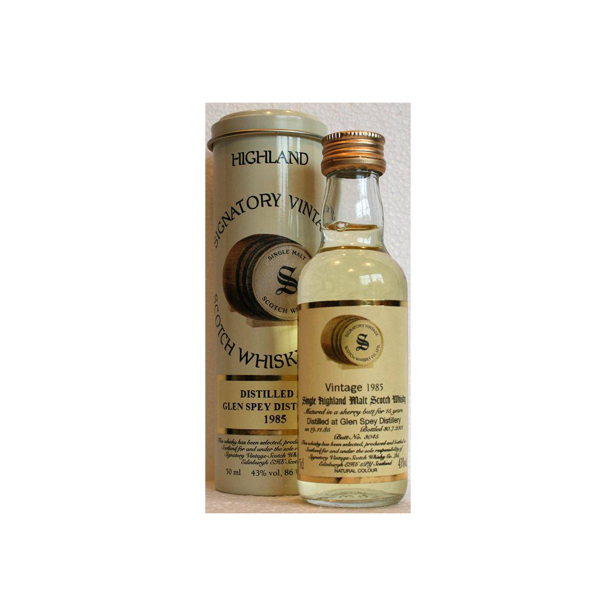 Glen Spey 1985 15 Years Single Malt Whisky
