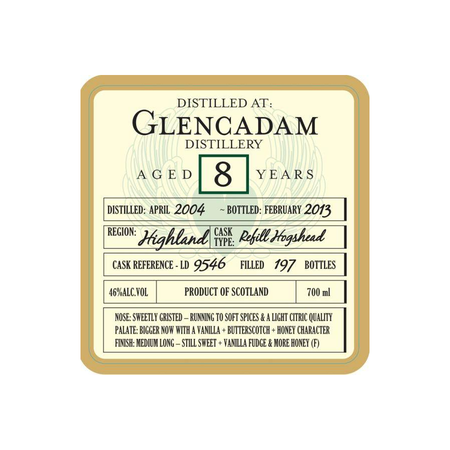Glencadam 2004 8 Years Single Malt Whisky