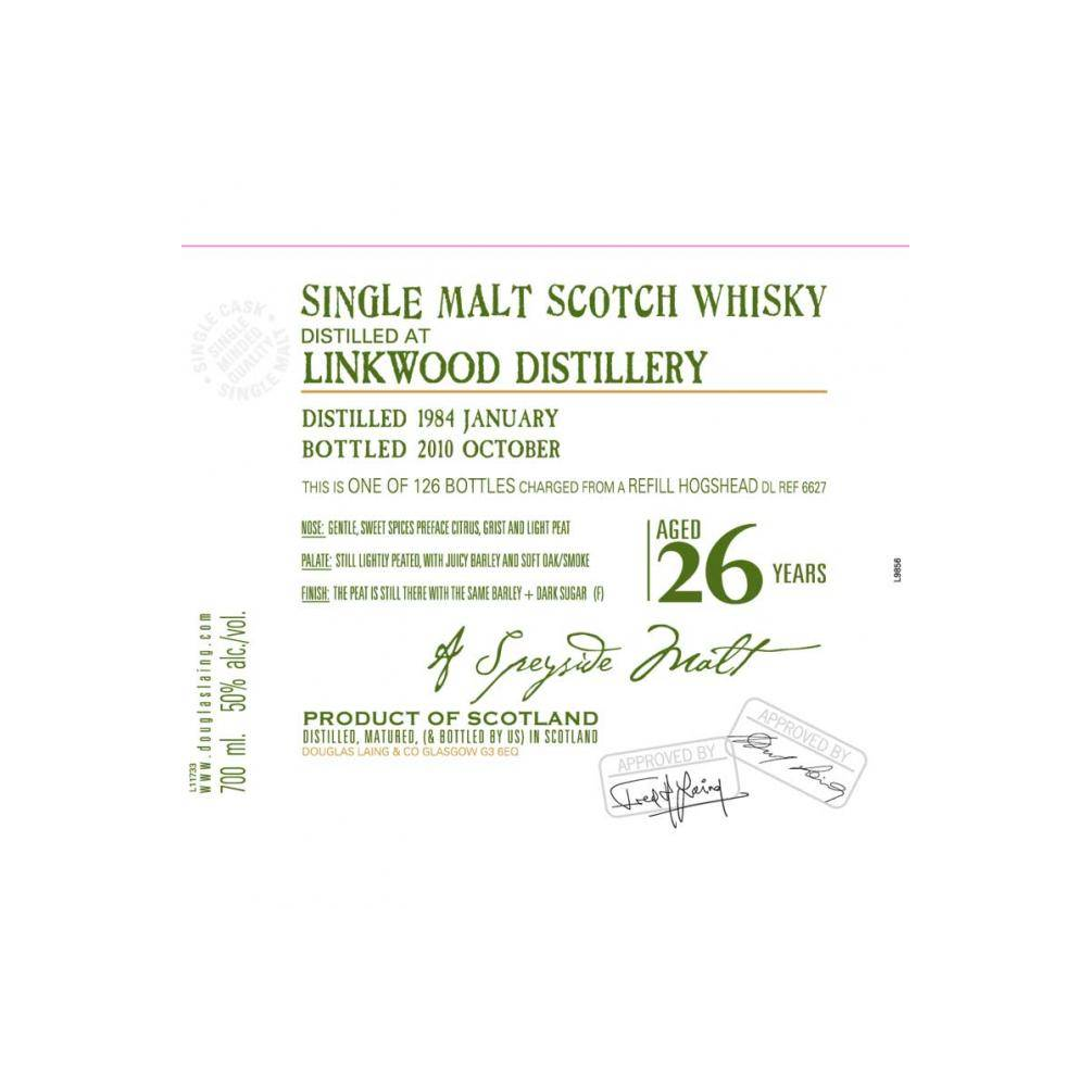 Linkwood Old Malt Cask 1984 26 Years Single Malt Whisky